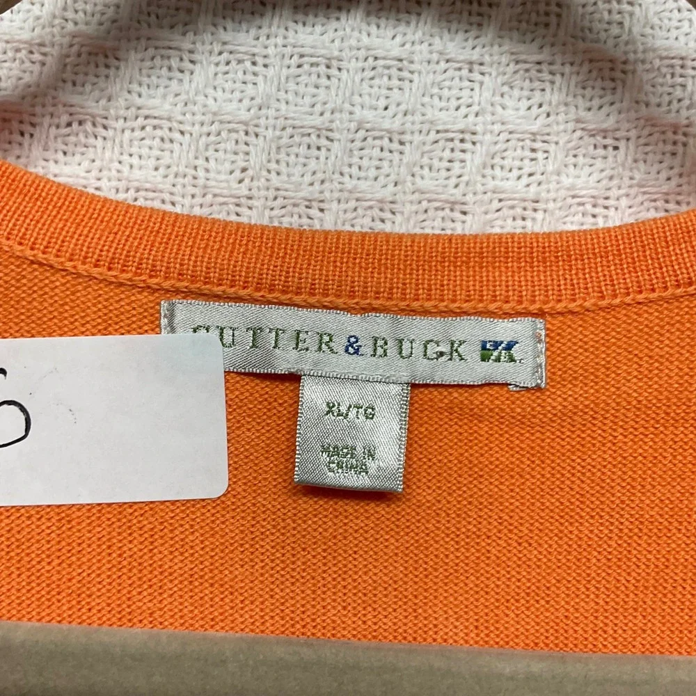 Cutter & Buck Mens Orange V-Neck Sweater 2008 US Womens Open‎ Interlachen Golf